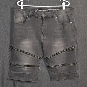 Versace V19-69 Men's Size W38 Italia SRL Milano Shorts Zippered Accents Denim